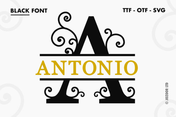 Antonio Split Monogram: A Font with Authentic Character