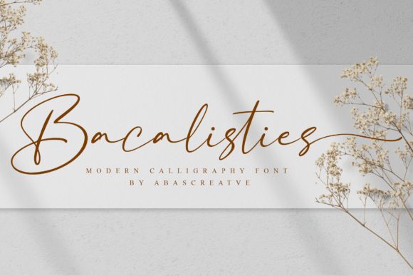 Bacalisties: A Handwritten Font for Elegant Branding