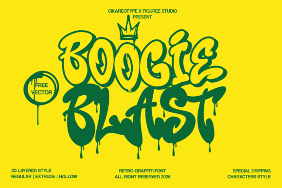 Boogie Blast: The Retro Graffiti Font That Brings the Party
