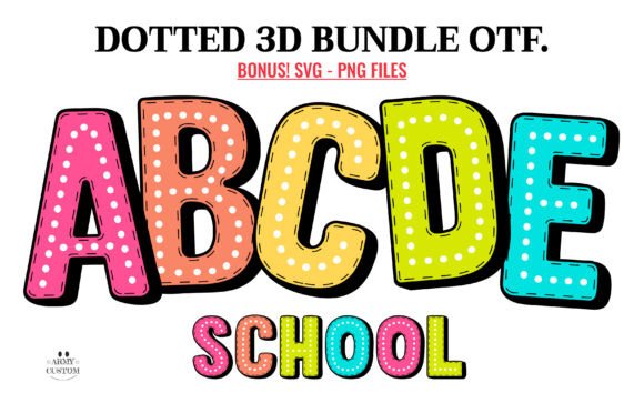 Dotted 3D Rainbow: A Font That Plays With Light and Color