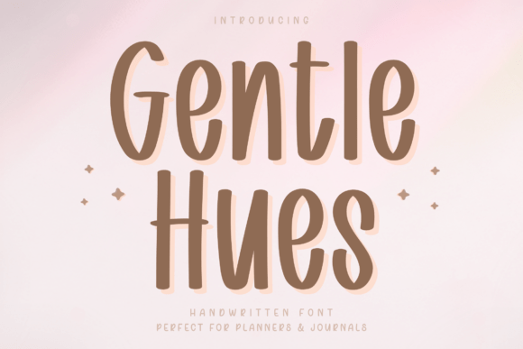 Gentle Hues: A Handwritten Font for Calm, Clear Design