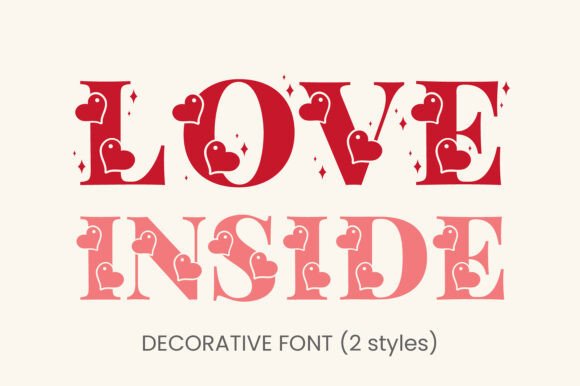 Love Inside: A Playful Typeface for Heartfelt Projects