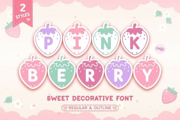 Pink Berry: The Sweet Strawberry Font for Adorable Designs