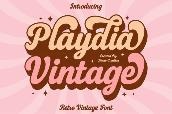 Playdia Vintage: A Groovy Script Font for Modern Branding