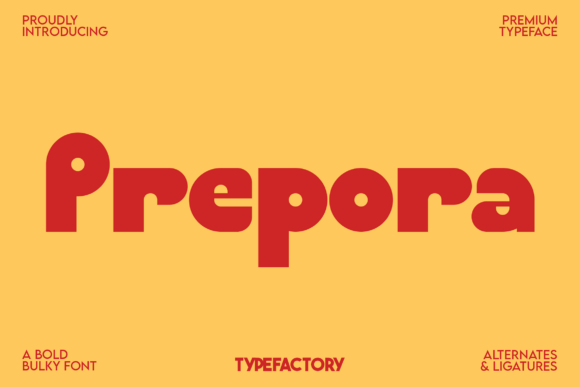 Prepora: The Bold, Chunky Font That Brings Playful Energy to Your Brand