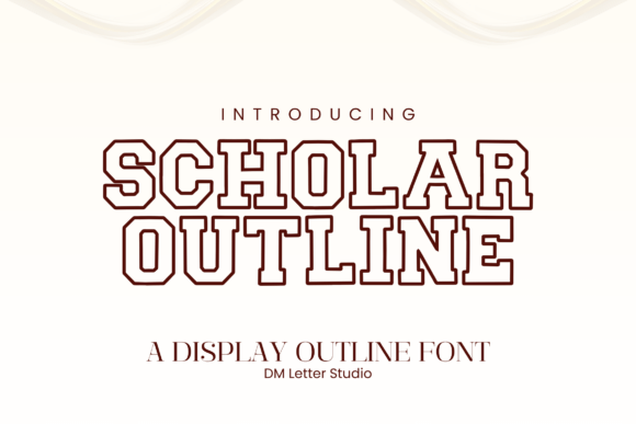 Scholar Block Outline: The Modern Varsity Font for Bold Branding