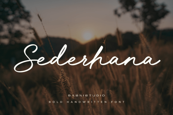 Sederhana: The Rustic Handwritten Font for Authentic Branding