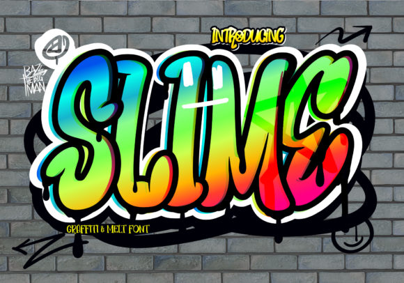 Slime: A Cool and Graffiti Styled Display Font with Street Art Vibe